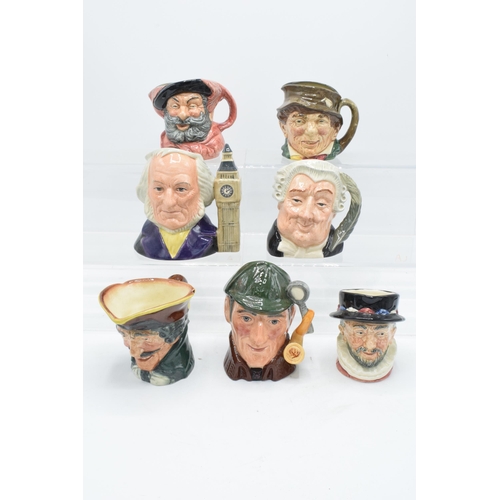 148 - A collection of small Royal Doulton character jugs to include Paddy, John Doulton, The Sleuth, Lawye... 