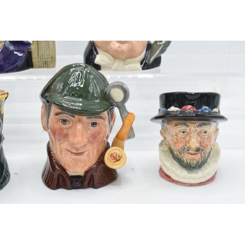 148 - A collection of small Royal Doulton character jugs to include Paddy, John Doulton, The Sleuth, Lawye... 