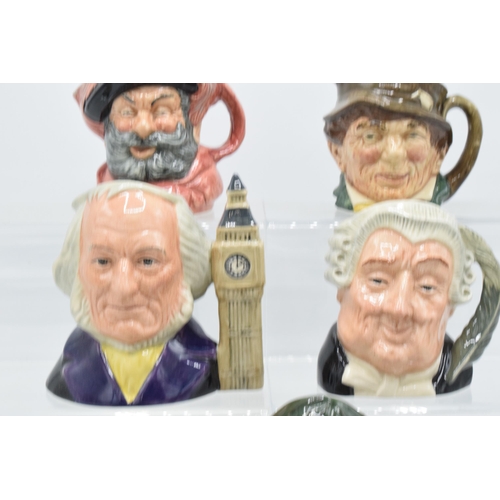 148 - A collection of small Royal Doulton character jugs to include Paddy, John Doulton, The Sleuth, Lawye... 