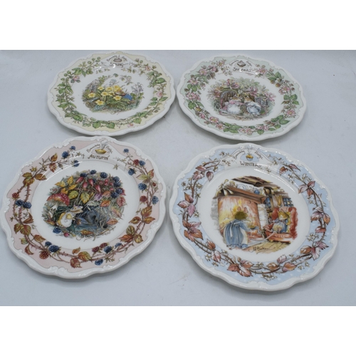 153 - A set of Royal Doulton Brambly Hedge plates to include Spring, Summer, Autumn and Winter (4). In goo... 