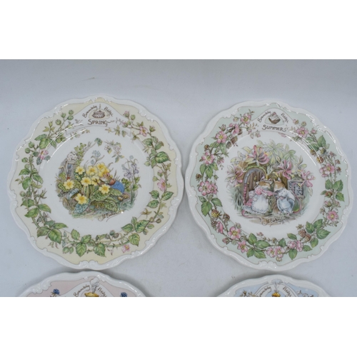 153 - A set of Royal Doulton Brambly Hedge plates to include Spring, Summer, Autumn and Winter (4). In goo... 