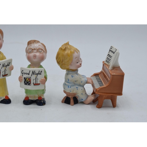 170 - A collection of Beswick Bedtime Chorus figures to include  Pianist and Piano 1801 and 1802, Boy with... 