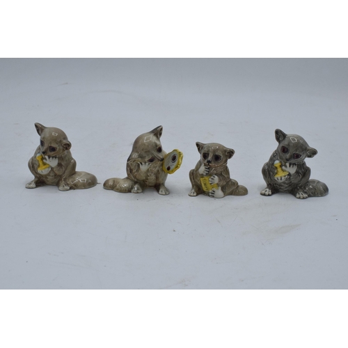 172 - Beswick Bush Babies to include baby with mirror 1379, baby with rattle 1380 x 2 and baby holding boo... 