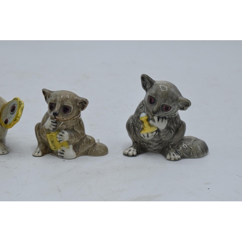 172 - Beswick Bush Babies to include baby with mirror 1379, baby with rattle 1380 x 2 and baby holding boo... 