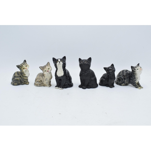 177 - A collection of Beswick cats and kittens to include 1436 x 3 to include matte black example (one wit... 