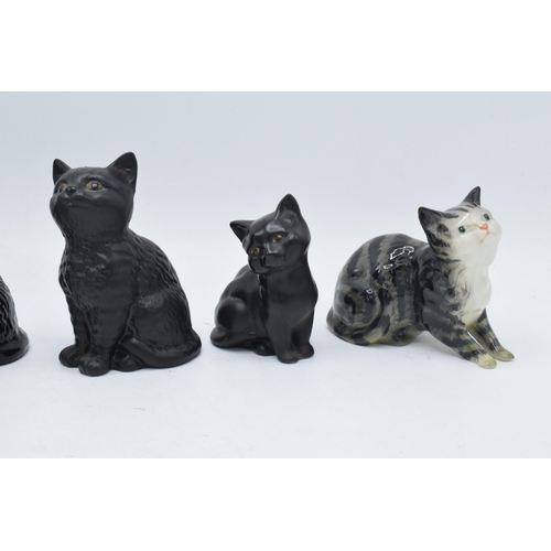 177 - A collection of Beswick cats and kittens to include 1436 x 3 to include matte black example (one wit... 