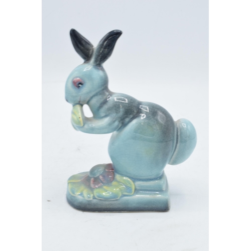 179 - Beswick model of a seated Rabbit 316 in an early blue glaze. 17cm tall. In good condition with no ob... 