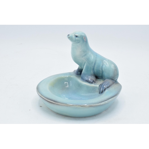 180 - Beswick early blue model of a sealion dish 360. In good condition with no obvious damage or restorat... 