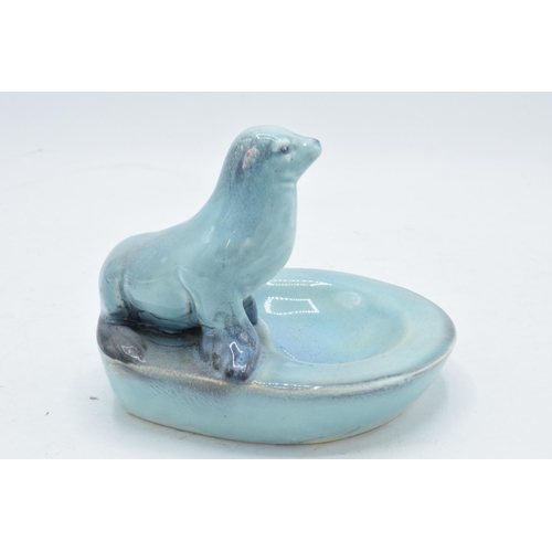 180 - Beswick early blue model of a sealion dish 360. In good condition with no obvious damage or restorat... 