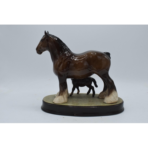 184 - Beswick shire horse and foal grouping 'Horses Great and Small'. In good condition with no obvious da... 