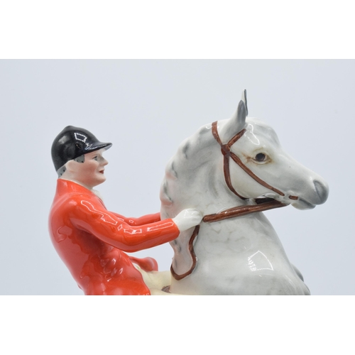 188A - Beswick rearing huntsman on grey horse 868. 24cm tall. In good condition with no obvious damage thou... 