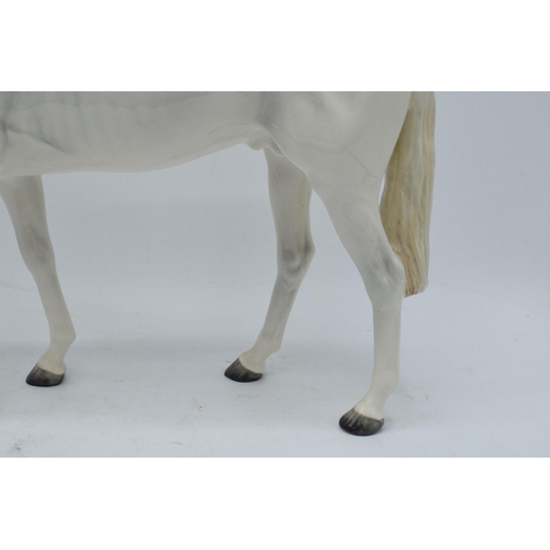 200 - Beswick rare painted white large racehorse 1564. 28.5cm tall. In good condition with no obvious dama... 