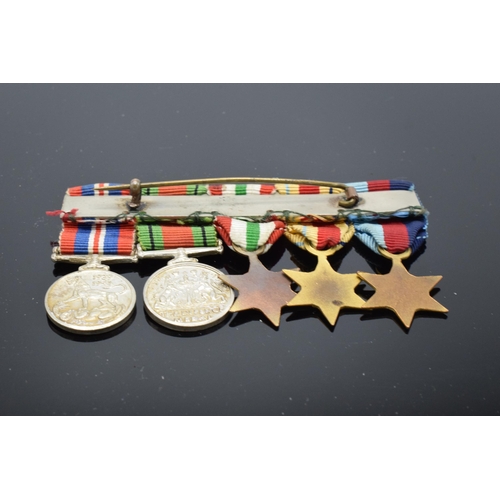 222 - A collection of World War Two (WW2) miniature medals to include The 1939-1945 Star, The Africa Star,... 