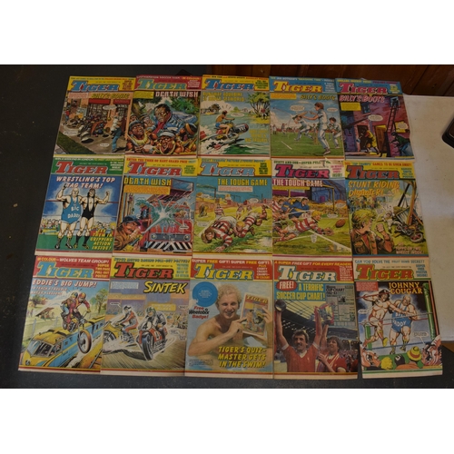 246 - A large collection of Tiger Comics dating from the late 1970s-1980s (90+ comics). Condition variable... 