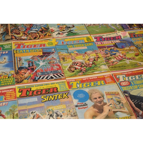 246 - A large collection of Tiger Comics dating from the late 1970s-1980s (90+ comics). Condition variable... 