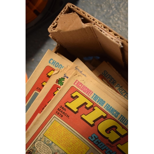 246 - A large collection of Tiger Comics dating from the late 1970s-1980s (90+ comics). Condition variable... 