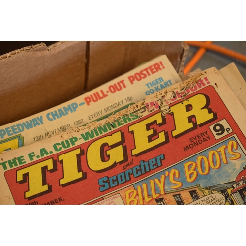 246 - A large collection of Tiger Comics dating from the late 1970s-1980s (90+ comics). Condition variable... 