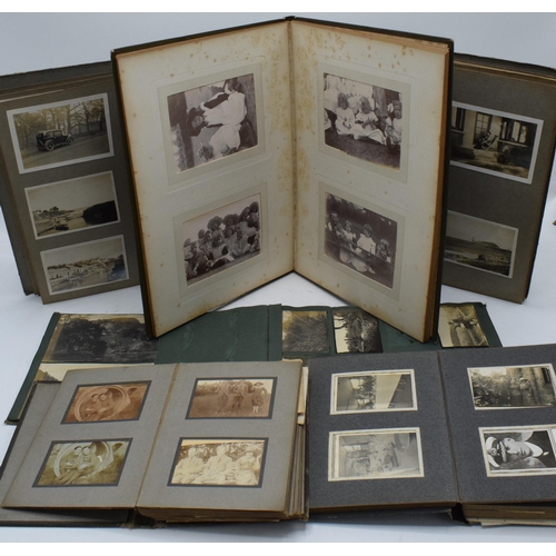 255 - A collection of old photograph albums to include odd photos of local interest such as Croxden Abbey,... 