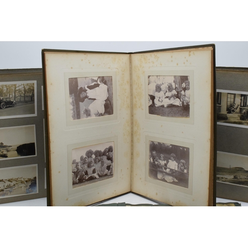 255 - A collection of old photograph albums to include odd photos of local interest such as Croxden Abbey,... 