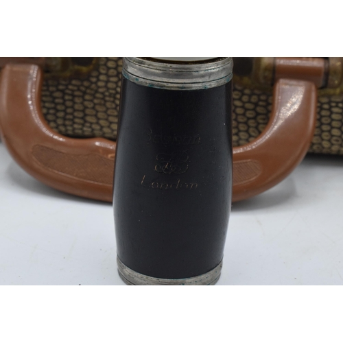 326 - A cased Besson of London clarinet in a fitted case. Untested. May require some attention.