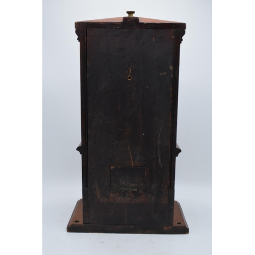 332 - A 20th century mahogany British railway absolute block signalling instrument case 'Train on Line', '... 