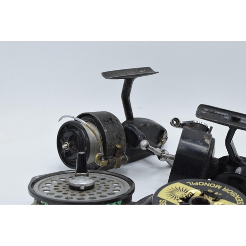 345 - A collection of fishing tackle and related items to include Mitchell 208 reel, Duco reel, Mitchell r... 