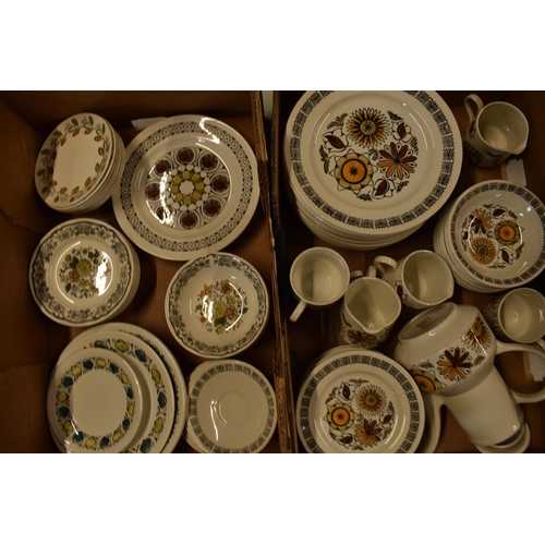 43G - A large collection of Broadhurst Ironstone Kathie Winkle tea and dinner ware to include Calypso (50+... 