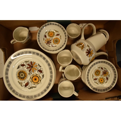 43G - A large collection of Broadhurst Ironstone Kathie Winkle tea and dinner ware to include Calypso (50+... 