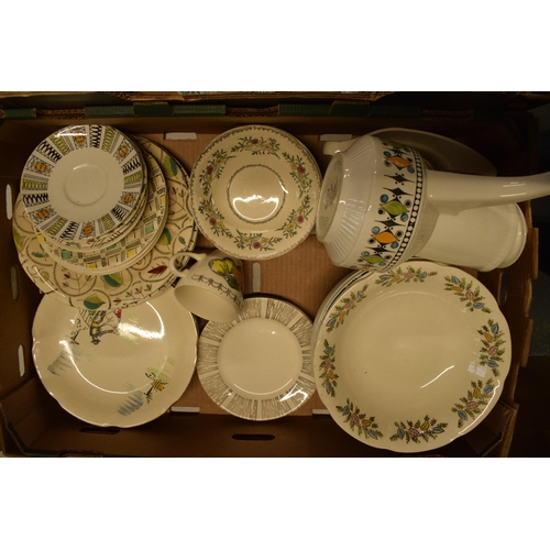 43K - A large collection of vintage mid century Broadhurst Ironstone Kathie Winkle tea and dinner ware in ... 