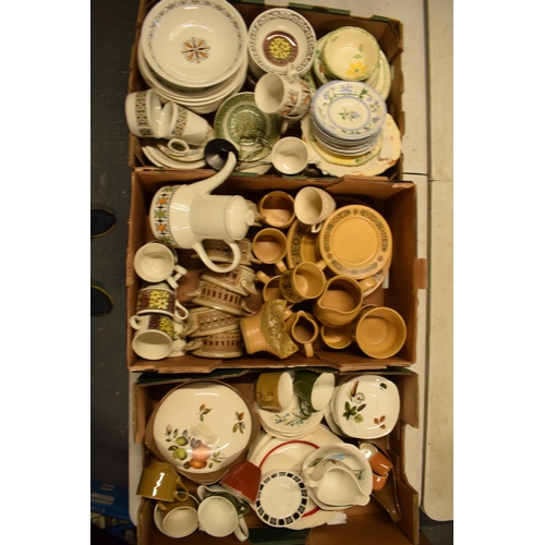 43L - An extensive collection to mainly consist of vintage mid century pottery tea and dinner ware to incl... 