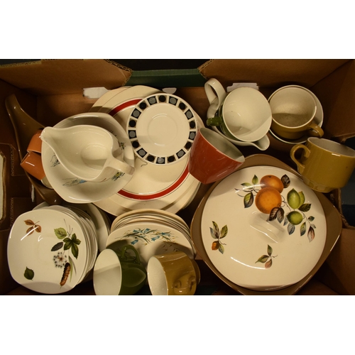 43L - An extensive collection to mainly consist of vintage mid century pottery tea and dinner ware to incl... 