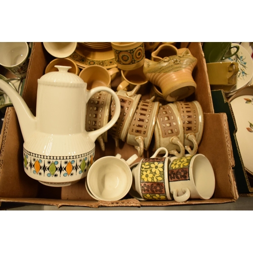 43L - An extensive collection to mainly consist of vintage mid century pottery tea and dinner ware to incl... 