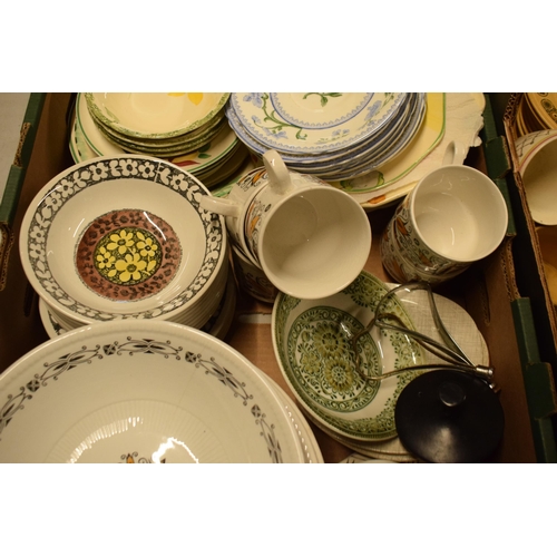 43L - An extensive collection to mainly consist of vintage mid century pottery tea and dinner ware to incl... 