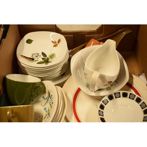 43L - An extensive collection to mainly consist of vintage mid century pottery tea and dinner ware to incl... 