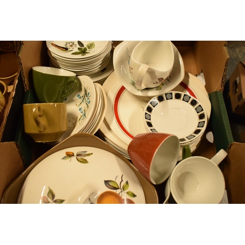 43L - An extensive collection to mainly consist of vintage mid century pottery tea and dinner ware to incl... 