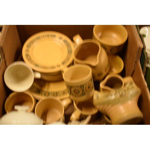 43L - An extensive collection to mainly consist of vintage mid century pottery tea and dinner ware to incl... 