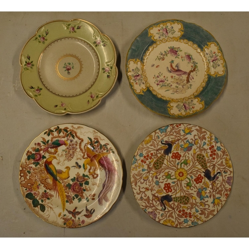 50 - A collection of plates to include Royal Crown Derby Olde Avesbury and one similar, a Minton plate an... 