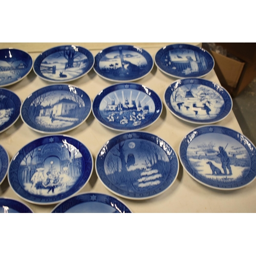 52 - A collection of Royal Copenhagen Christmas plates to include 1970, 71, 74, 74, 75, 77, 78, 81, 82, 8... 