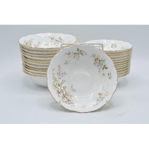 62 - A collection of Royal Albert dinner ware in the Haworth design to include 12 x 16cm bowls and 12  x ... 