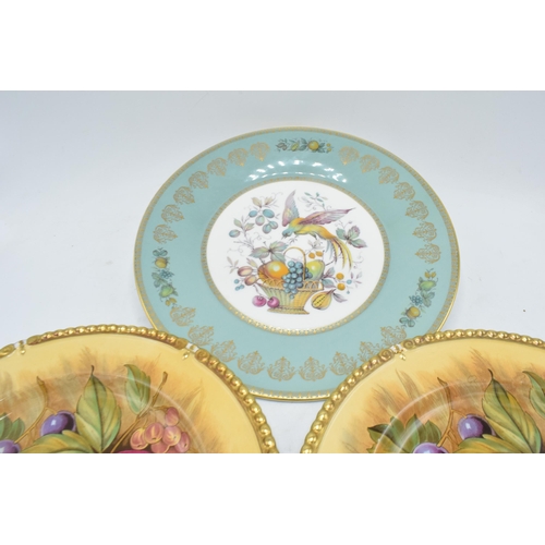 64 - A pair of Aynsley Orchard Gold 26.5cm diameter plates signed by D. Jones together with an Aynsley pl... 