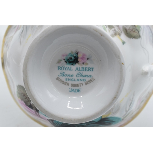 72 - Royal Albert cup and saucer (duo) in the Summer Bounty series 'Jade' (2). In good condition with no ... 