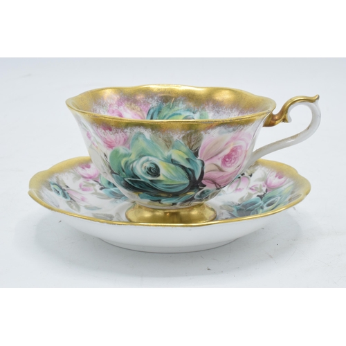 73 - Royal Albert cup and saucer (duo) in the Summer Bounty series 'Jade' (2). In good condition with no ... 