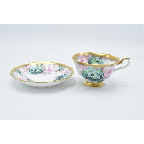 73 - Royal Albert cup and saucer (duo) in the Summer Bounty series 'Jade' (2). In good condition with no ... 