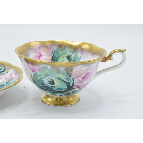 73 - Royal Albert cup and saucer (duo) in the Summer Bounty series 'Jade' (2). In good condition with no ... 