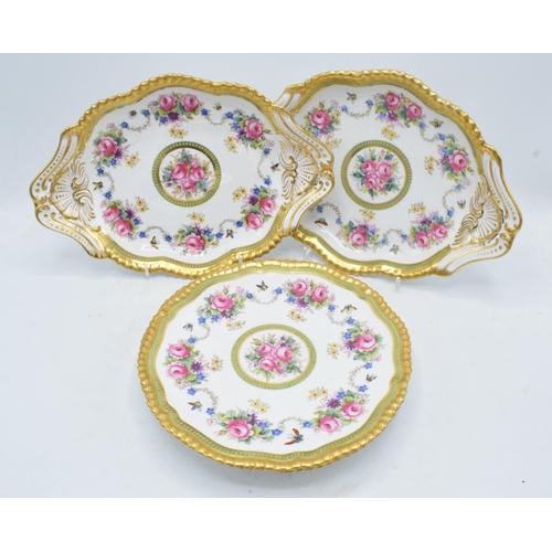 79 - A good collection of Spode Copelands China R2972 manufactored for Harrods of London decorated with f... 