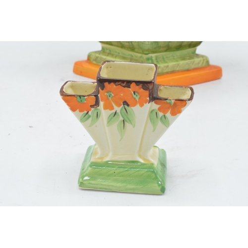 84 - A pair of Myott Son and Co Art Deco items to include a diamond planter / flower bowl together with a... 