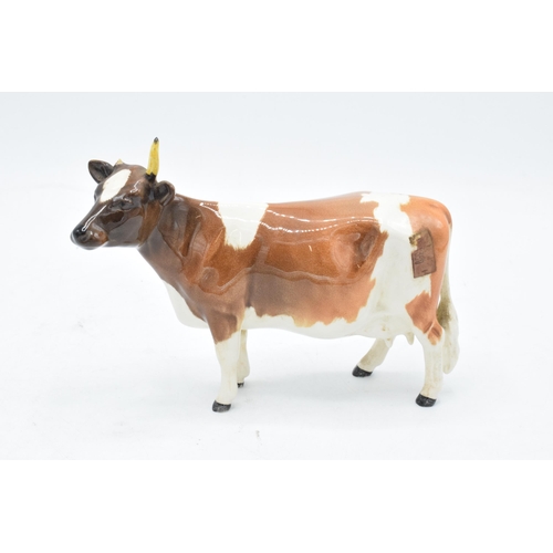 160D - Beswick Hereford Calf 1406B together with Ayshire Cow Ch Ickham Bessie 1350 af (2). In good conditio... 