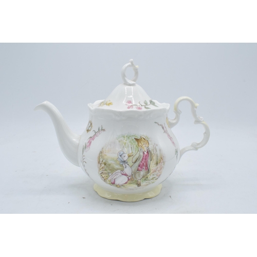 71A - Royal Albert teapot The World of Beatrix Potter. 16cm tall. In good condition with no obvious damage... 