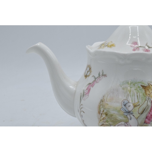 71A - Royal Albert teapot The World of Beatrix Potter. 16cm tall. In good condition with no obvious damage... 