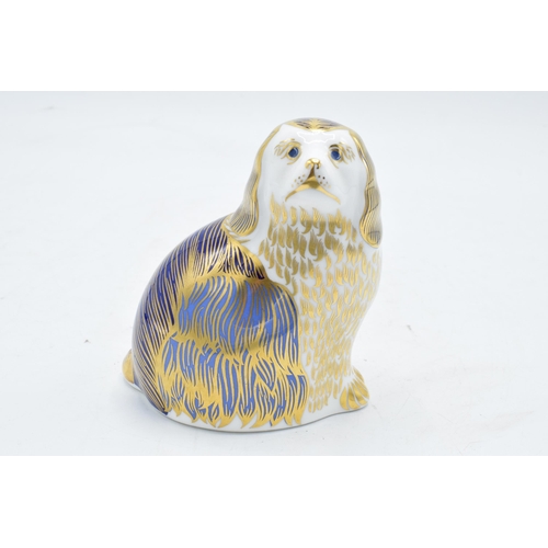 175 - Royal Crown Derby paperweight in the form of a Spaniel. First quality with stopper. In good conditio... 